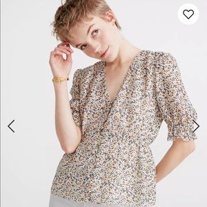 Madewell Peplum Floral Blouse
